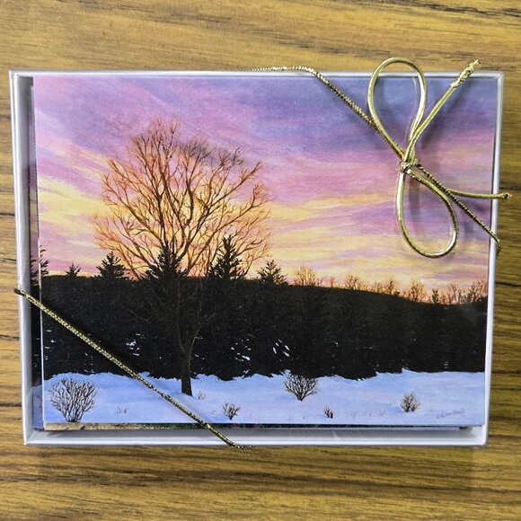 Four Boxes of Blank Notecards (60 total) with Prints of Acrylic Paintings - Picture 2 of 9